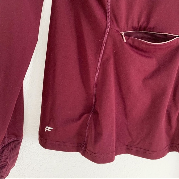 Fabletics Nara Half Zip Hoodie Burgundy Size Small - Picture 9 of 12